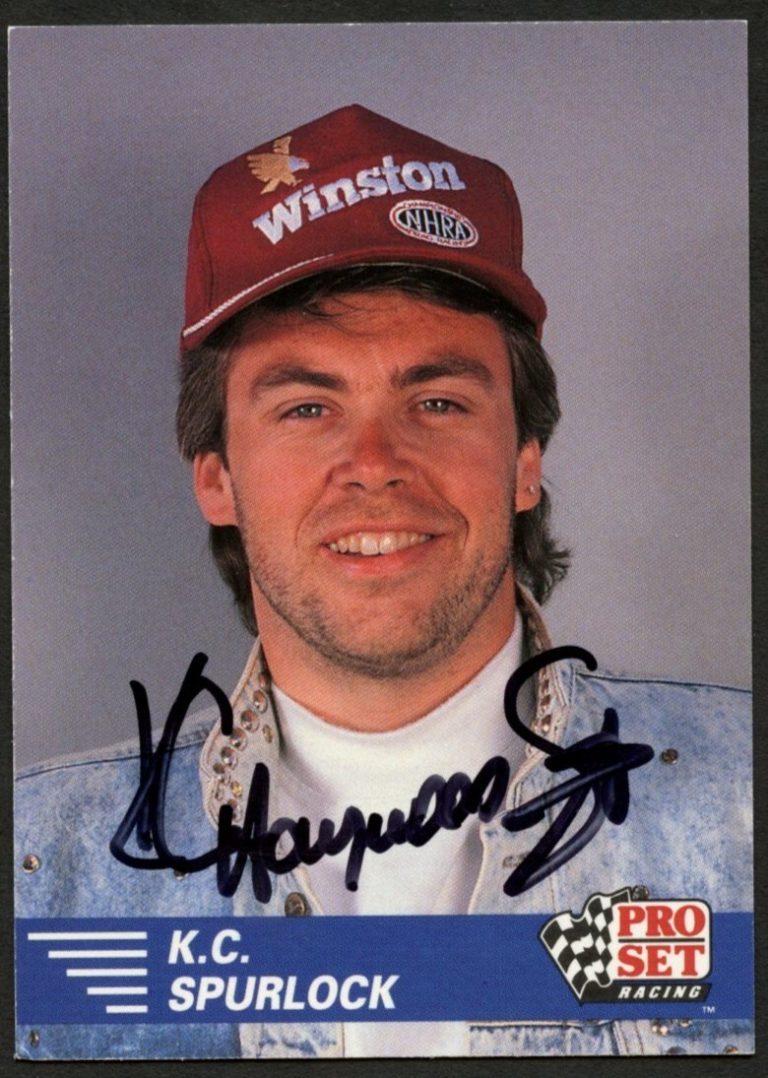 K.C. Spurlock #22 signed autograph auto 1991 Pro Set  NHRA Trading Card