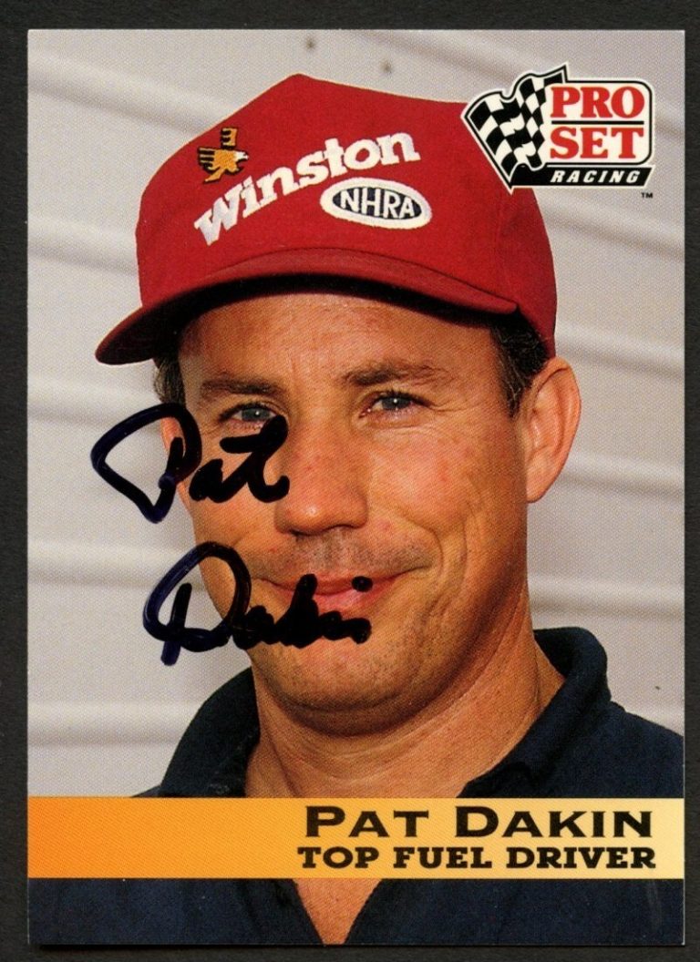 Pat Dakin #22 signed autograph auto 1992 Pro Set NHRA Trading Card