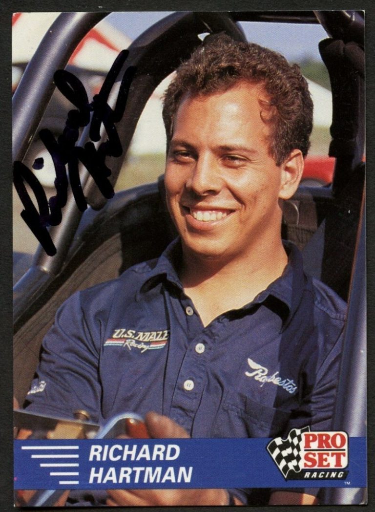 Richard Hartman #24 signed autograph auto 1991 Pro Set  NHRA Trading Card