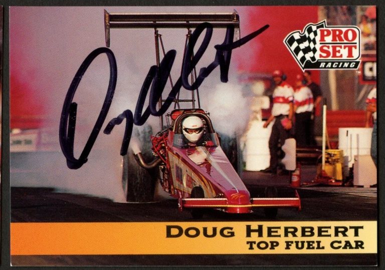 Doug Herbert #115 signed autograph auto 1992 Pro Set NHRA Trading Card