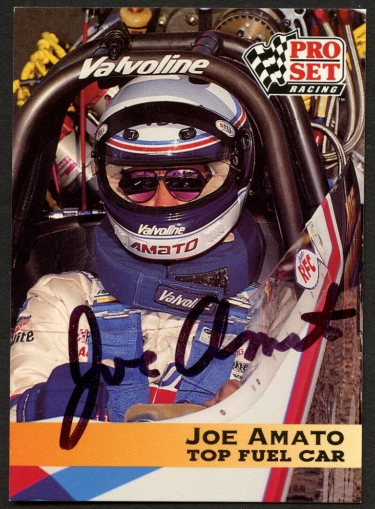 Joe Amato #1 signed autograph auto 1992 Pro Set NHRA Trading Card