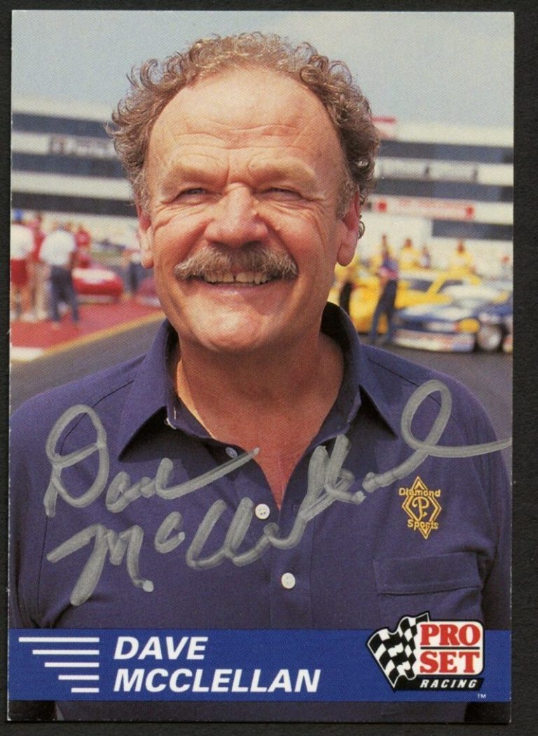 Dave Mcclellan #108 signed autograph auto 1991 Pro Set  NHRA Trading Card