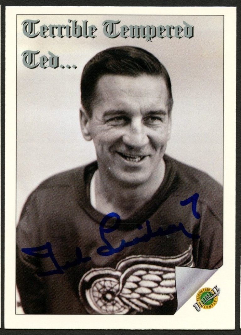 Ted Lindsay #94 signed autograph auto 1992 Ultimate Original Six Hockey Card