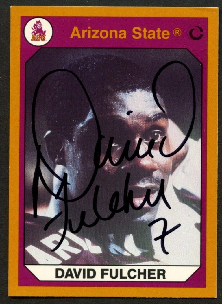 David Fulcher #36 signed autograph Arizona State Collegiate Collection Card