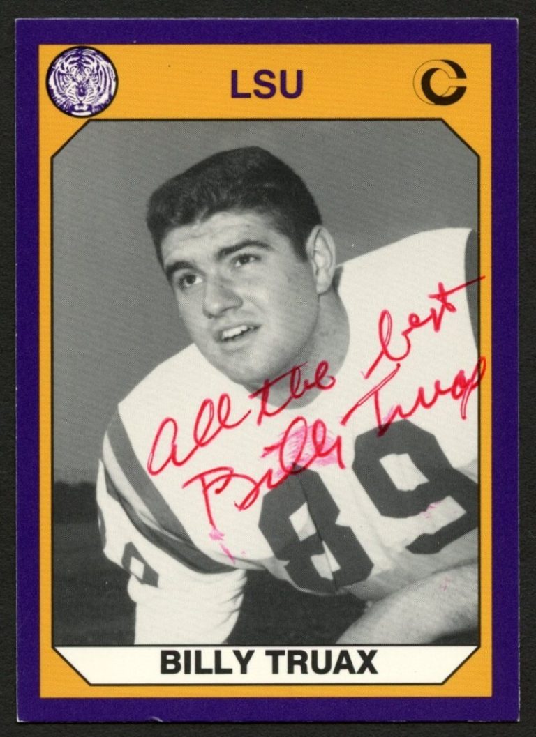 Billy Truax #115 signed autograph 1990 LSU Collegiate Collection Card