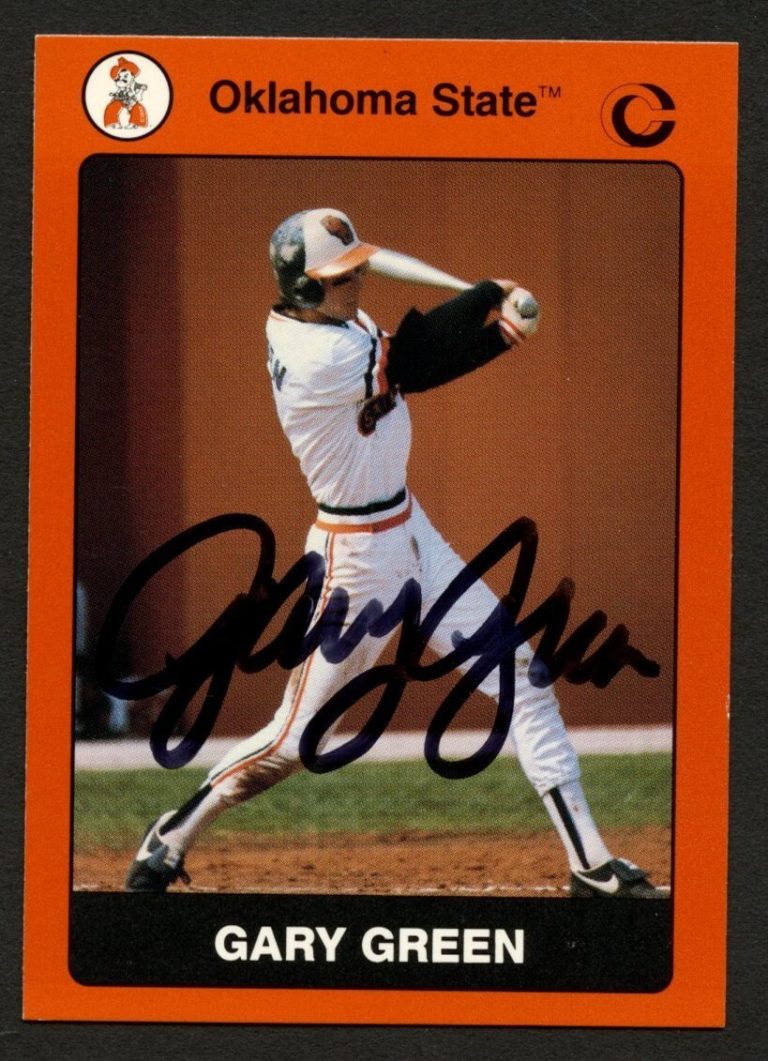 Gary Green #62 signed autograph 1991 Oklahoma State Collegiate Collection