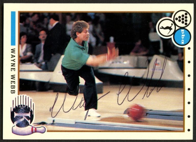 Wayne Webb #20 signed autograph 1990 Kingpins PBA Bowling Trading Card