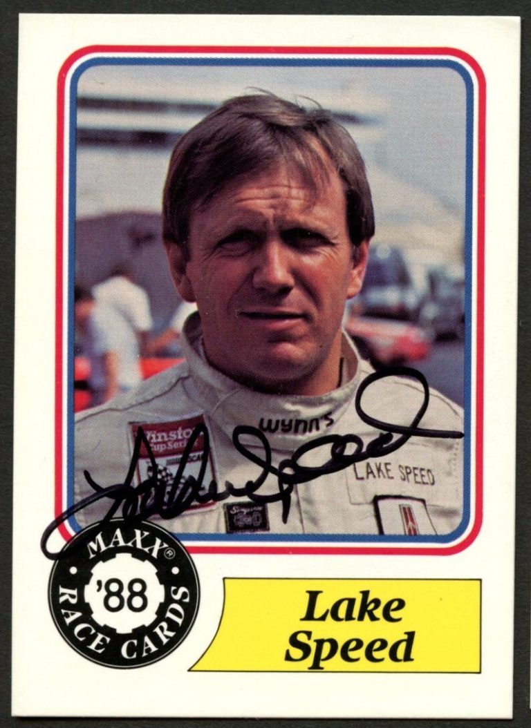 Lake Speed #46 signed autograph auto 1988 Maxx NASCAR Racing Trading Card