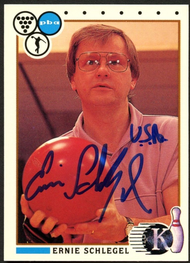 Ernie Schleger #92 signed autograph auto 1990 Kingpins PBA Bowling Trading Card