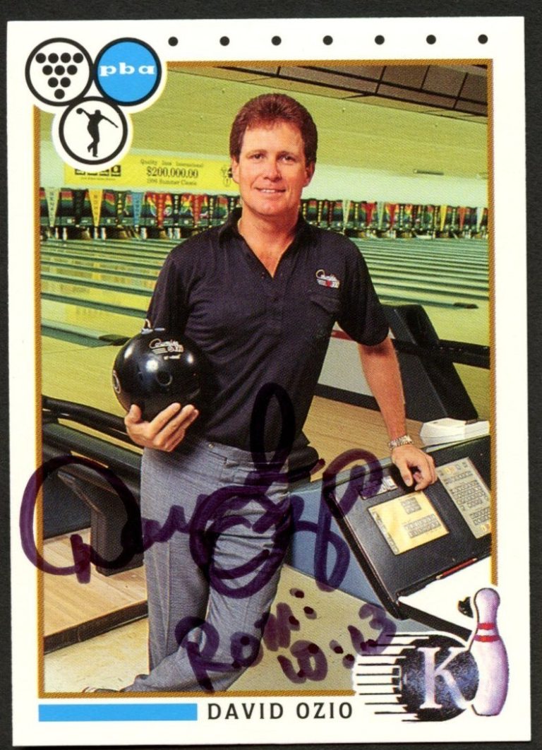 David Ozio #57 signed autograph 1990 Kingpins PBA Bowling Trading Card