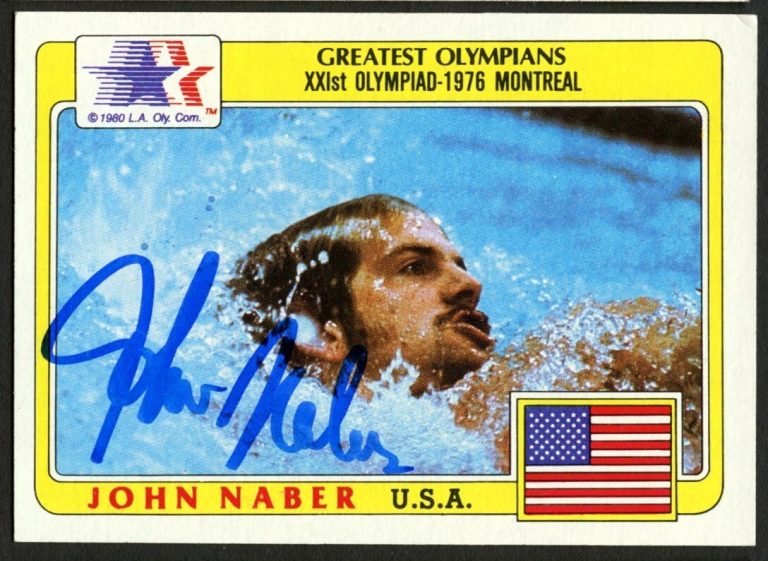 John Naber #23 signed autograph 1983 Topps Greatest Olympians Trading Card