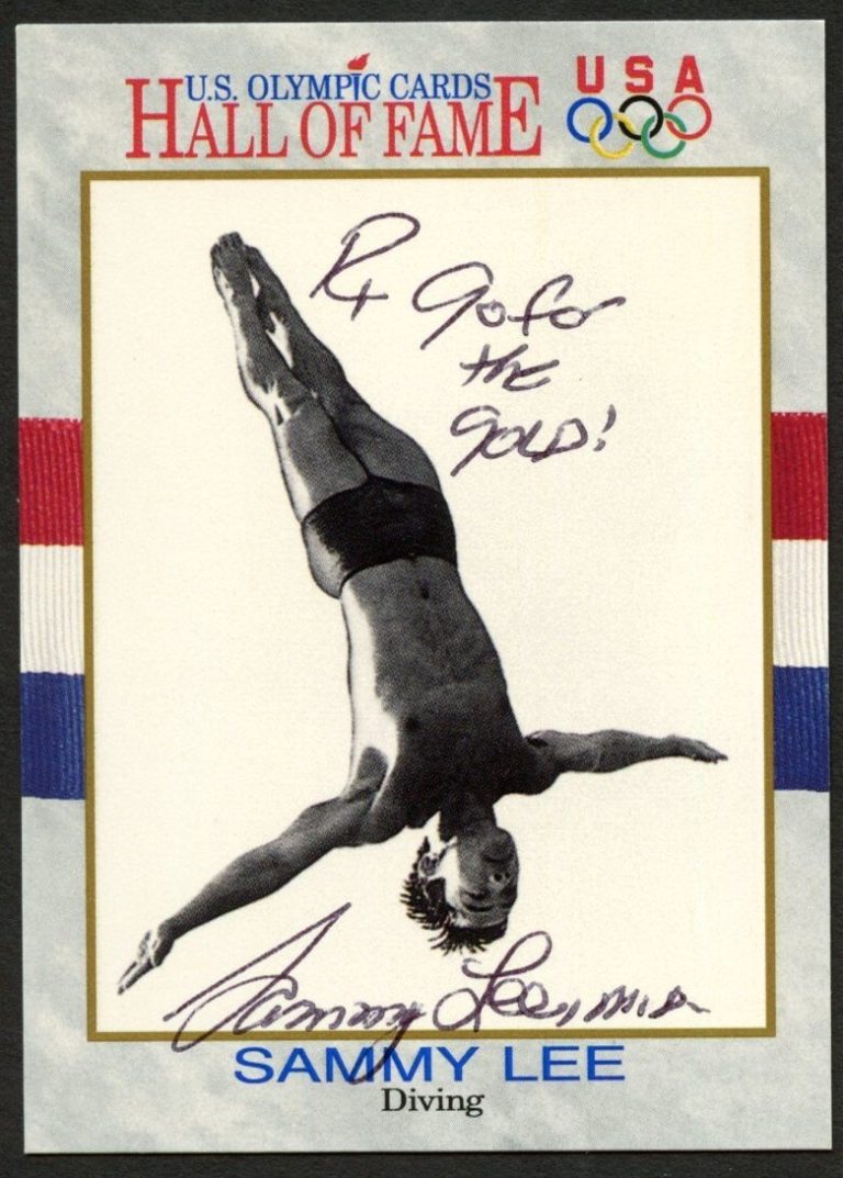 Sammy Lee #49 signed autograph auto 1991 Impel Olympic Hall of Fame Card