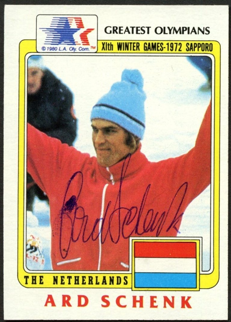 Ard Schenk #27 signed autograph 1983 Topps Greatest Olympians Trading Card