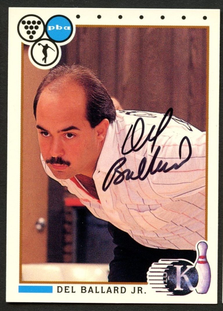 Del Ballard Jr. #56 signed autograph auto 1990 Kingpins PBA Bowling Trading Card