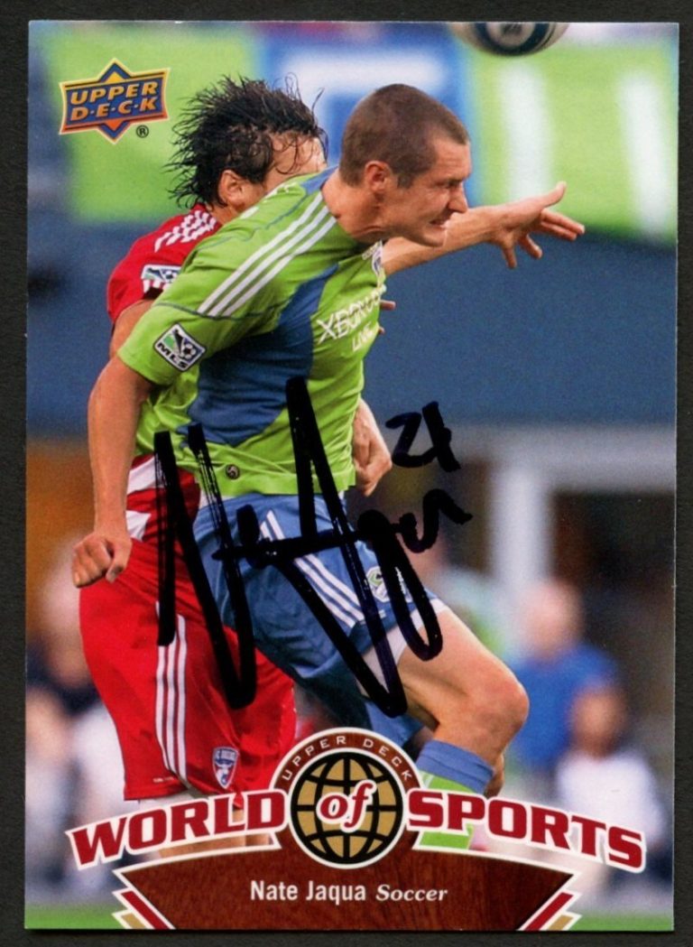 Nate Jaqua #70 signed autograph auto 2010 Upper Deck World of Sports card