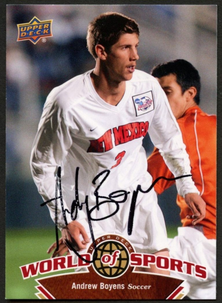 Andrew Boyens #83 signed autograph auto 2010 Upper Deck World of Sports card