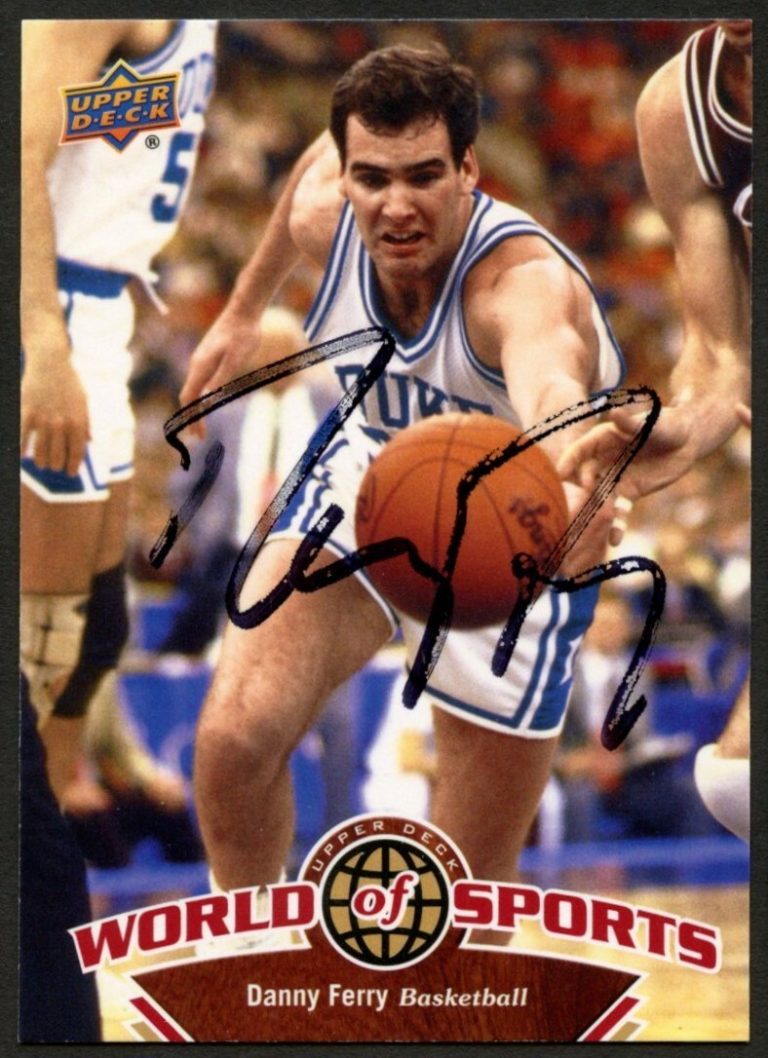 Danny Ferry #9 signed autograph auto 2010 Upper Deck World of Sports card