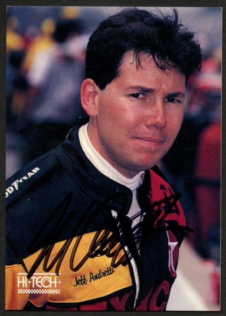 Jeff Andretti signed autograph auto 1992 Hi-Tech Indy Car Trading Card