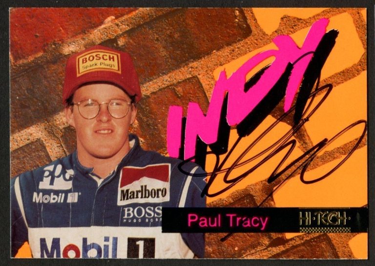 Paul Tracy #55 signed autograph auto 1993 Hi-Tech Indy Car Trading Card