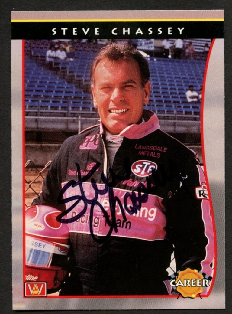 Steve Chassey #82 signed autograph auto 1992 PPG Indy Racing Trading Card