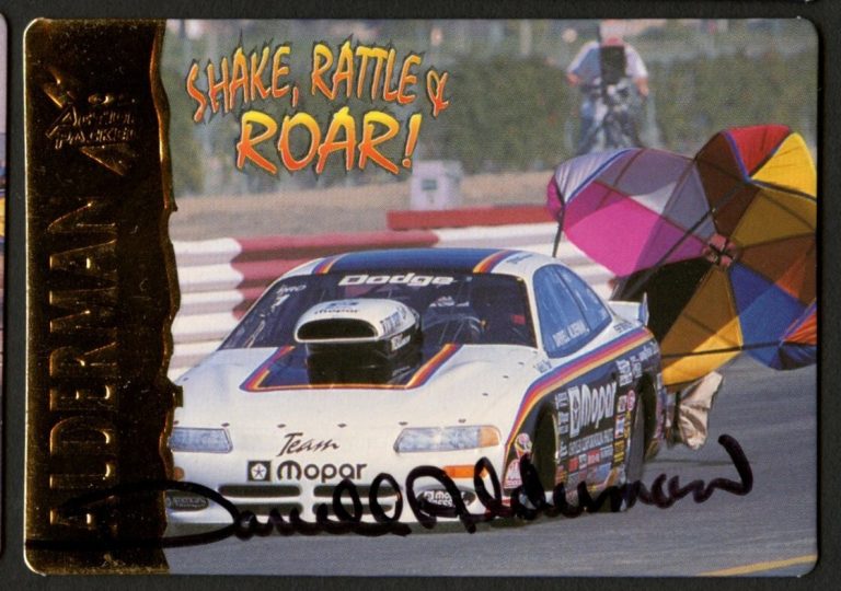 Darrell Alderman #21 signed autograph auto 1995 Action Packed NHRA Trading Card
