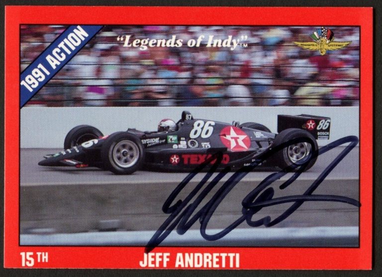 Jeff Andretti #16 signed autograph auto 1992 Legend of Indy Trading Card