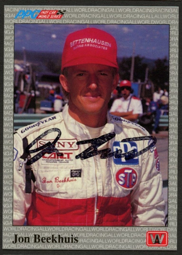 Jon Beekhuis #18 signed autograph auto 1991 PPG Indy Car Trading Card