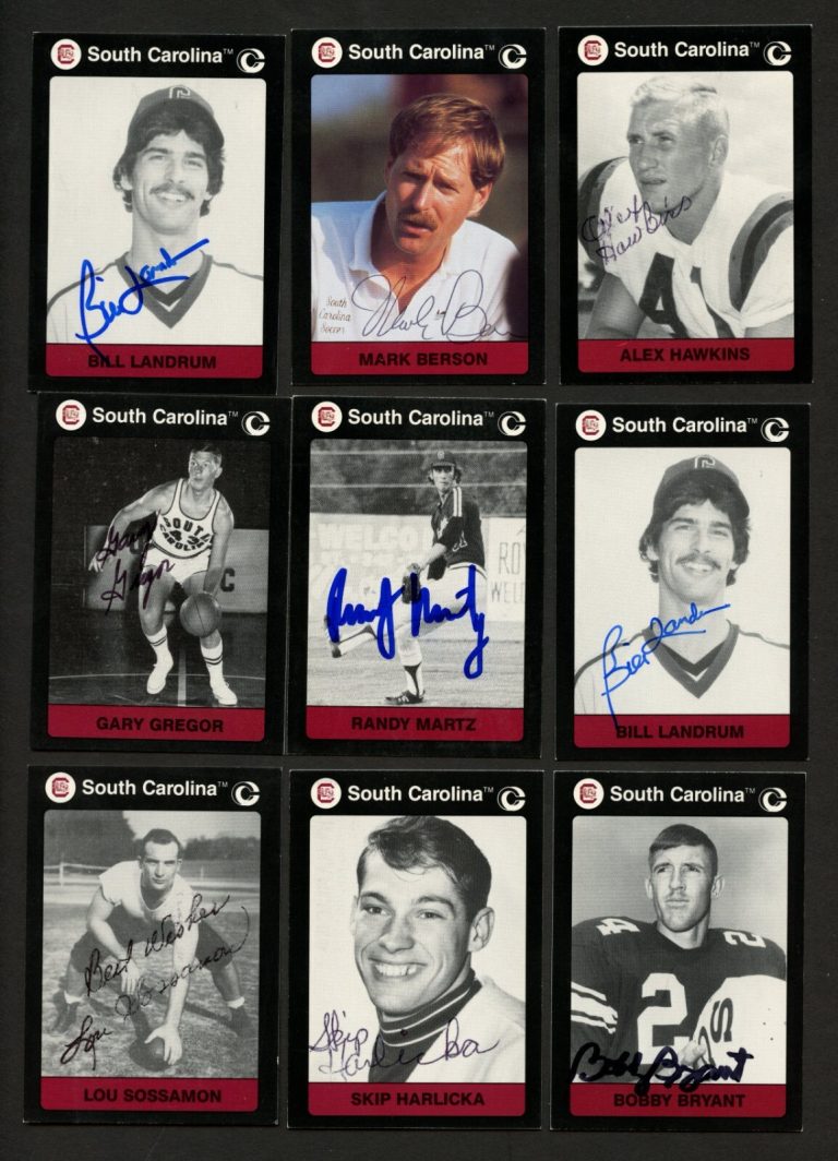 9 signed autographed 1991 Collegiate South Carolina Cards READ DESCRIPTION!