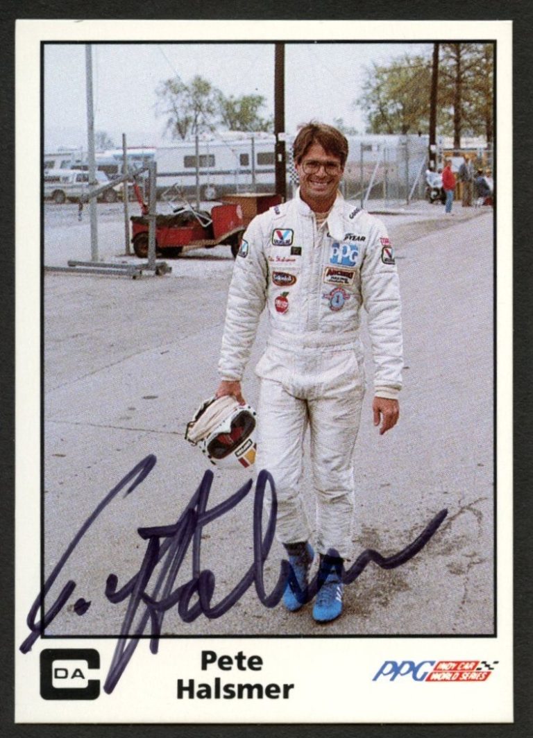 Pete Halsmer #17 signed autograph auto 1985 A&S Racing PPG Indy Card