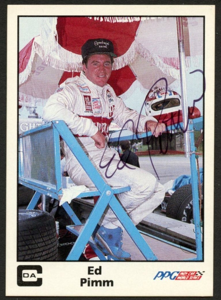 Ed Pimm #22 signed autograph auto 1985 A&S Racing PPG Indy Card