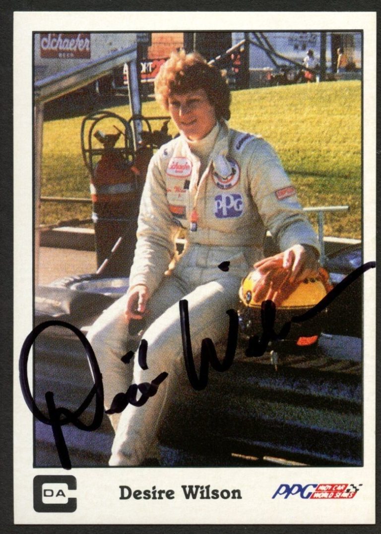 Desire Wilson #44 signed autograph auto 1987 A&S Racing PPG Indy Trading Card