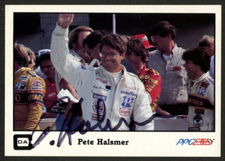 Pete Halsmer #11 signed autograph auto 1986 A&S Racing PPG Indy Trading Card