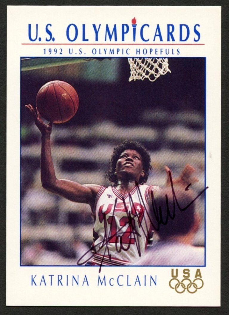 Katrina McClain #22 signed autograph 1992 Impel U.S. Olympic Hopefuls Card