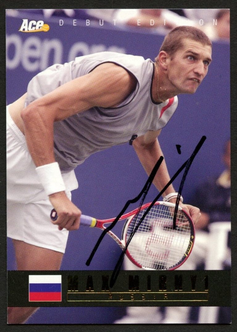 Max Mirnyi #78 signed autograph auto 2005 Ace Authentic Tennis Trading Card