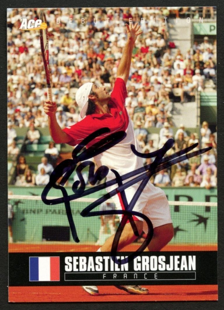 Sebastien Grosjean signed autograph auto 2005 Ace Authentic Tennis Trading Card