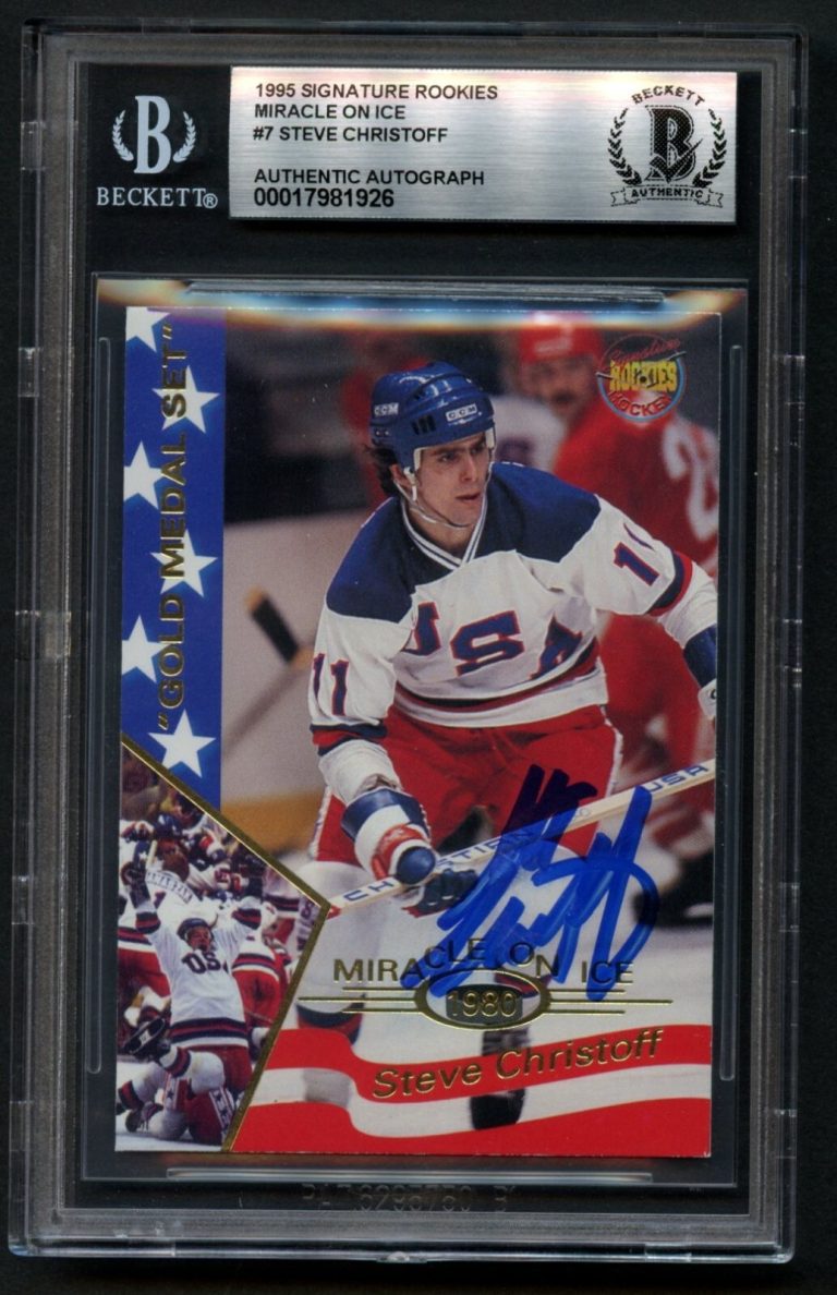 Steve Christoff #7 signed autograph 1995 Signature Rookie Miracle on Ice BAS