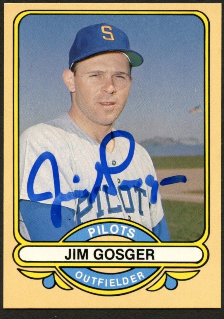 Jim Gosger #7 signed autograph auto 1969 Seattle Pilots Baseball Trading Card