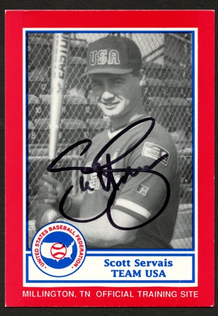 Scott Servais #3 signed autograph auto 1990 US Federation Team USA Card
