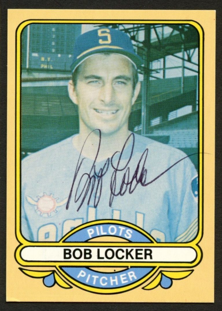 Bob Locker #19 signed autograph auto 1969 Seattle Pilots Baseball Trading Card
