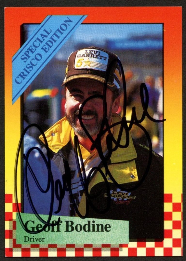 Geoff Bodine #8 signed autograph 1989 MAXX Crisco Edition Trading Card