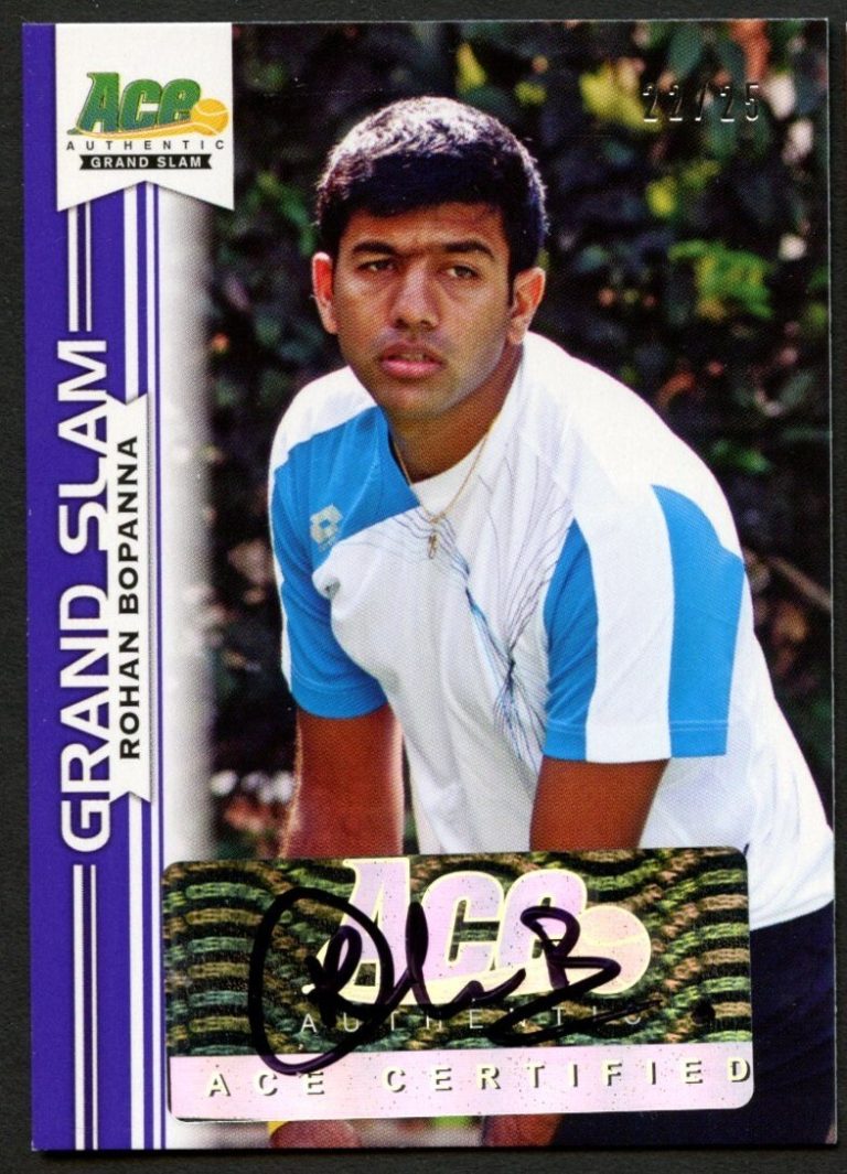 Rohan Bopanna #BARB2 signed autograph 2013 Ace Authentic Grand Slam Tennis 22/25