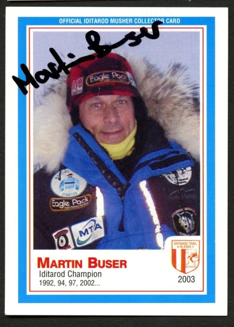 Martin Buser signed autograph 2003 Iditarod Race Champion Trading Card