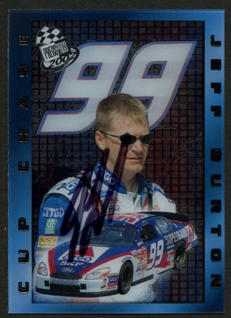 Jeff Burton #1/18 signed autograph auto 2002 Press Pass Cup Chase Trading Card