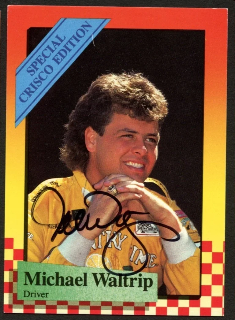 Michael Waltrip #21 signed autograph 1989 MAXX Crisco Edition Trading Card