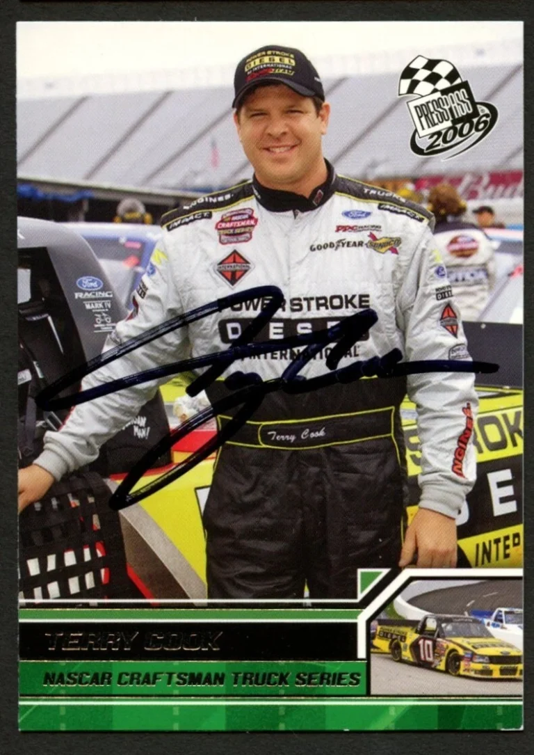 Terry Cook #45 signed autograph auto 2006 Press Pass NASCAR Trading Card