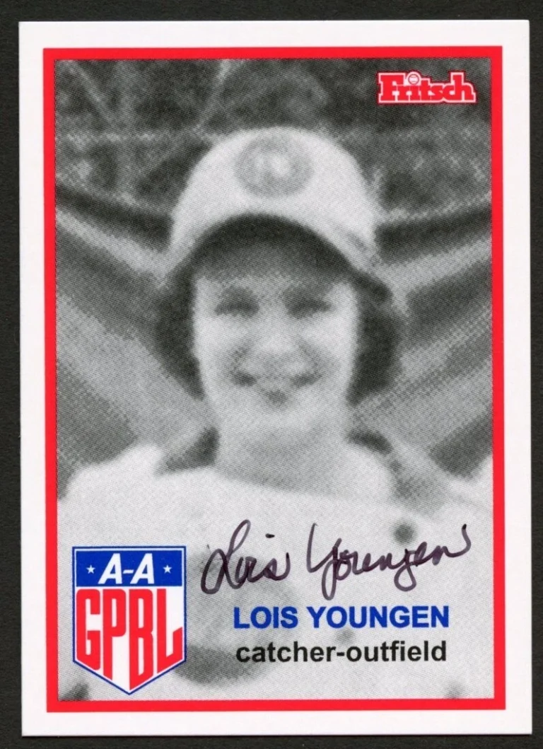 Lois Younger #228 signed autograph auto 1995 Fritsch AAGPBL Baseball Card