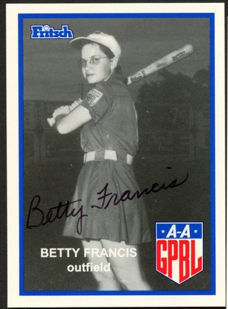 Betty Francis #66 signed autograph auto 1995 Fritsch AAGPBL Baseball Card