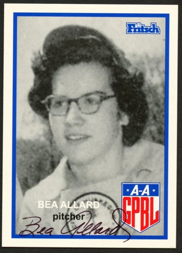 Bea Allard #6 signed autograph auto 1995 Fritsch AAGPBL Baseball Card