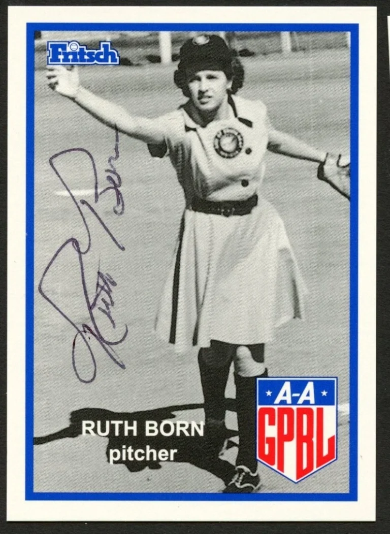 Ruth Born #30 signed autograph auto 1995 Fritsch AAGPBL Baseball Card