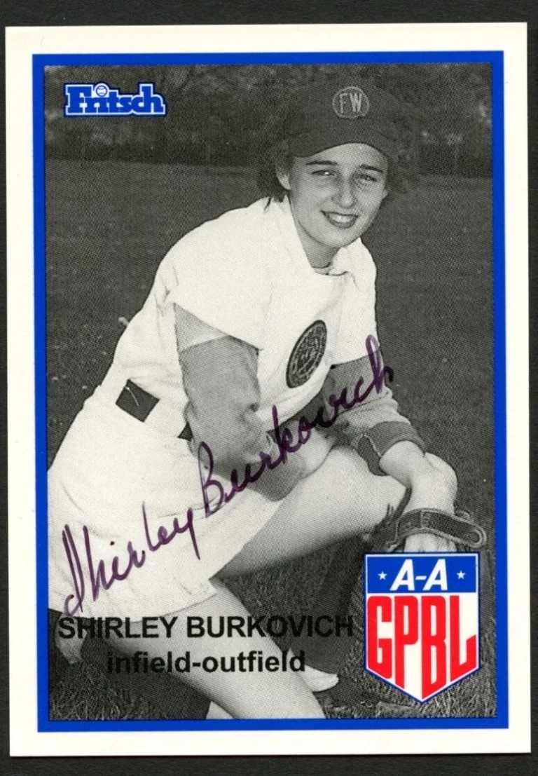 Shirley Burkovich #35 signed autograph auto 1995 Fritsch AAGPBL Baseball Card